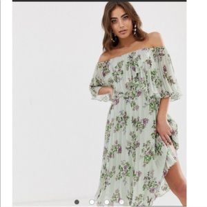 ASOS Midi Pleated Cocktail Dress